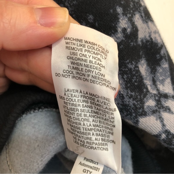 Splattered Charcoal-Blue Champion Hoodie - Picture 11 of 15